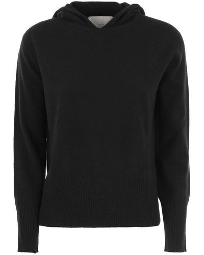 Vanisé Vanisé Marina - Cashmere Sweater With Hood - Black