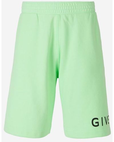 Givenchy Logo Print Bermuda Shorts - Green