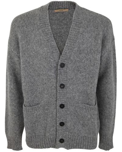 Roberto Collina Comfort Fit Long Sleeves Cardigan - Grey
