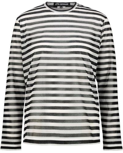 Junya Watanabe Striped T-Shirt - Black