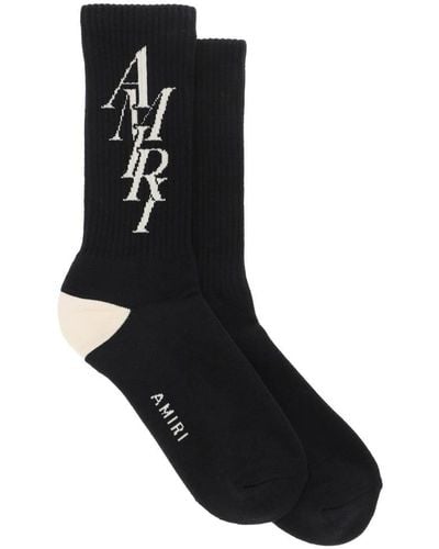 Amiri Stack Logo Socks - Black