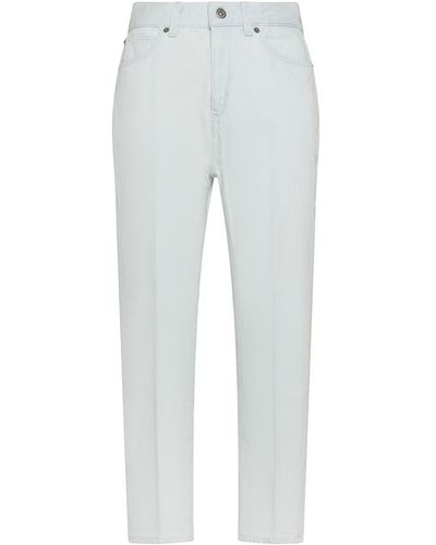 Dondup Carrie High-Waisted Cotton Jeans - White