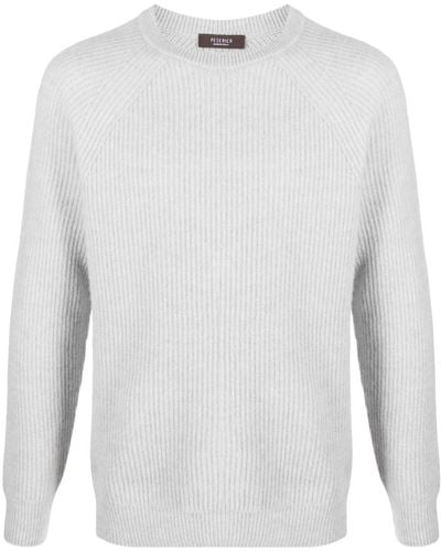 Peserico Crew-neck Ribbed Sweater - White