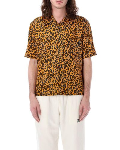 Palm Angels Cheetah Bowlig Shirt - Multicolor
