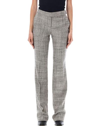 Stella McCartney Wool Mouline Slim Fit Tailored Trousers - Grey