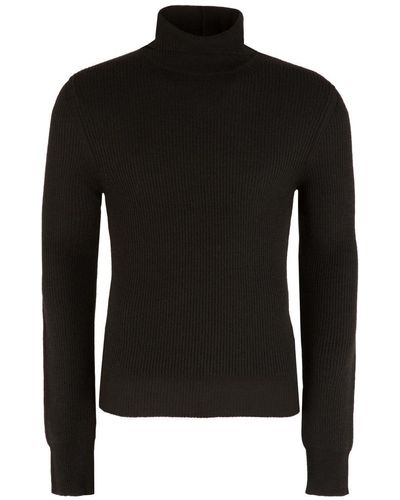 Ferragamo Wool Turtleneck Sweater - Black