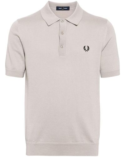 Fred Perry Wool And Cotton Blend Shirt - Grey