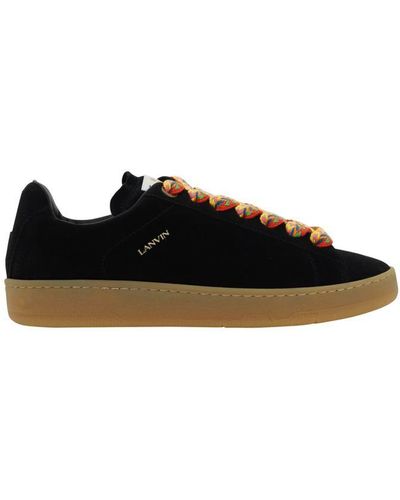 Lanvin Lite Curb Low Top Sneakers - Black