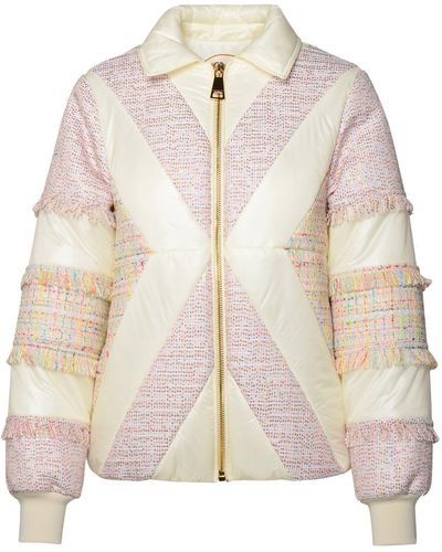 Khrisjoy 'matt&glossy' Multicolor Cotton Blend Down Jacket - Natural