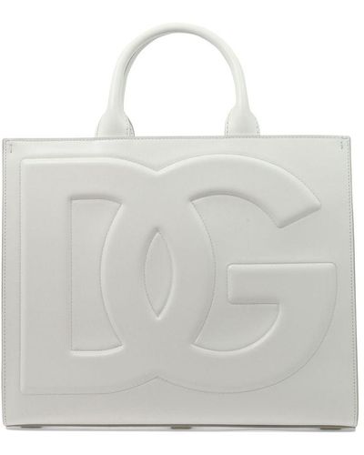 Dolce & Gabbana Handbag With Tonal Dg Detail - Grey