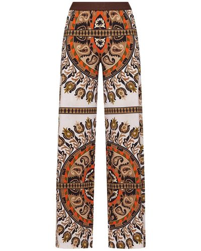 Maliparmi Suzani Crown Jersey Trousers Clothing - Multicolour