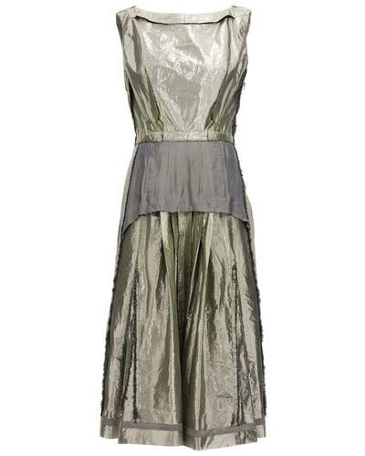 Maison Margiela Laminated Dress Dresses - Gray