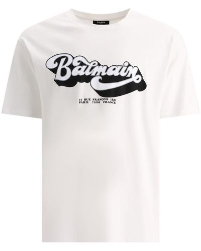 Balmain Logo 70s T-shirt - White