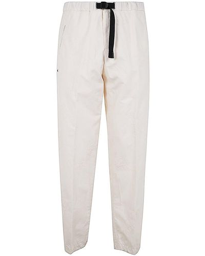 White Sand Sand Embroidered Trousers - White
