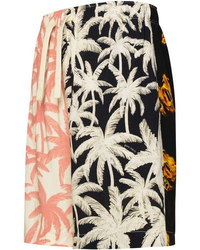 Palm Angels Viscose Bermuda Shorts - Multicolor