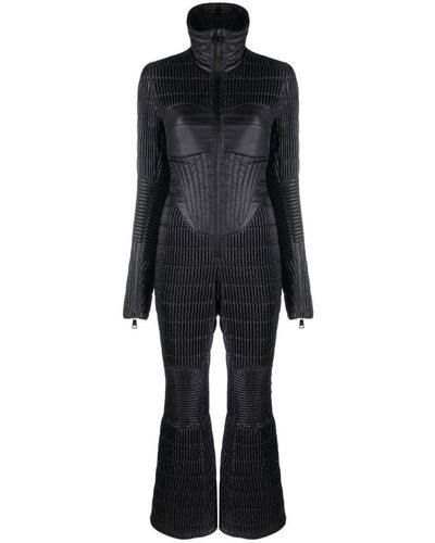 Khrisjoy Quilted High-Neck Sky Suit - Black