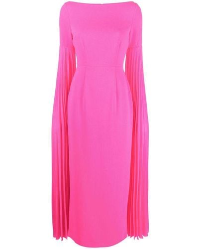 Solace London Cape-effect Gown - Pink