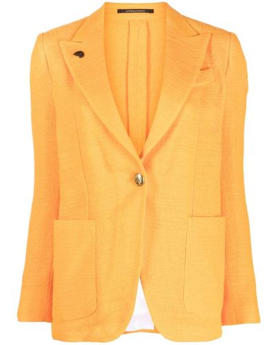 Gabriele Pasini Cotton Single Breasted Jacket - Yellow