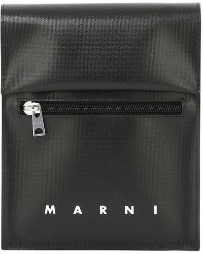 Marni Black Pouch With Shoelace Strap