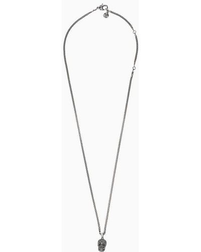 Alexander McQueen Crystal Skull Necklace - Metallic