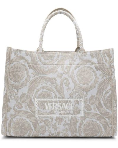 Versace Two-Tone Fabric Bag - Metallic