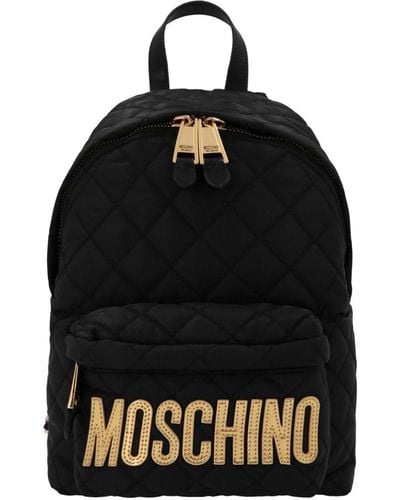 Moschino Medium Logo Backpack - Black