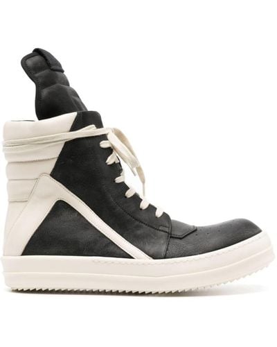 Rick Owens Geobasket High-top Leather Sneakers - White