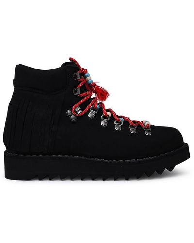 Alanui Roccia Leather Boots - Black
