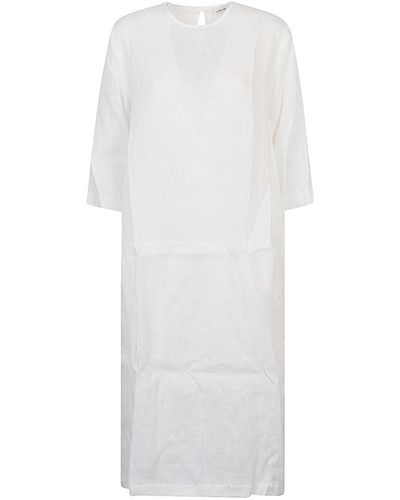 Liviana Conti Linen Midi Dress - White