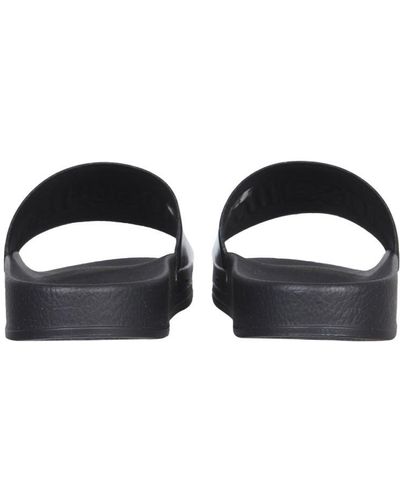 Moschino Rubber Slide Sandals - Black