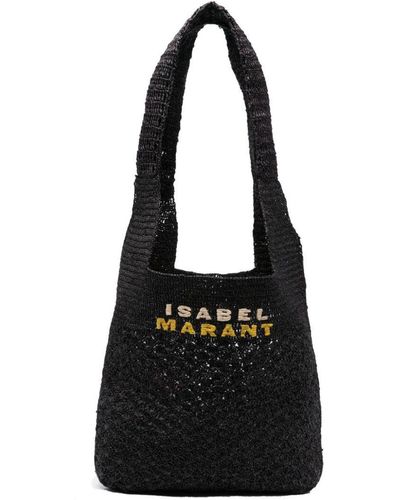 Isabel Marant Raffia Bag - Black