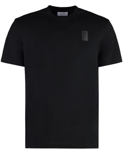 Ferragamo Cotton Crew-Neck T-Shirt - Black