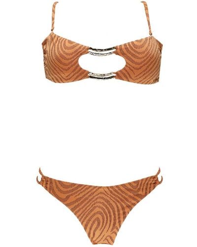 Miss Bikini Sea Clothing Orange - White