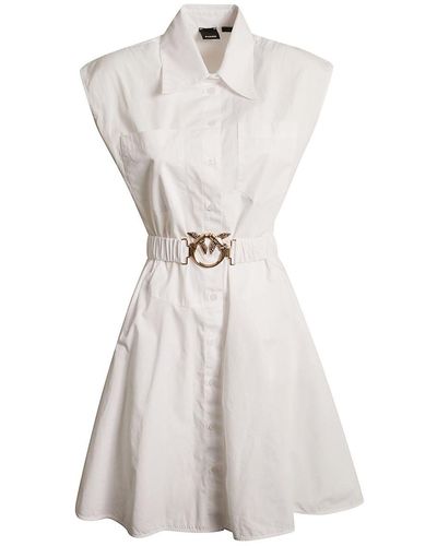 Pinko Dress With Belt - White