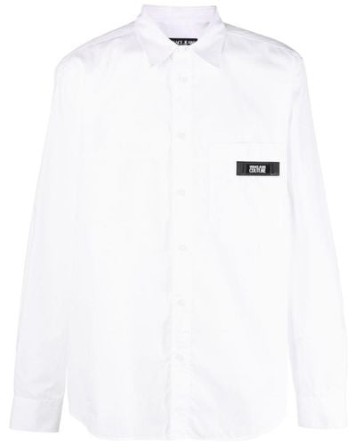 Versace Logo Patch Shirt - White