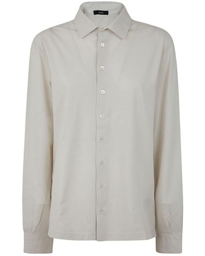 Herno Crepe Shirt Clothing - Grey
