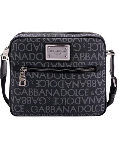 Dolce & Gabbana Embossed Logo Cross-Body Bag - Black