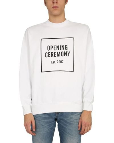 Opening Ceremony Crew Neck Sweatshirt - White
