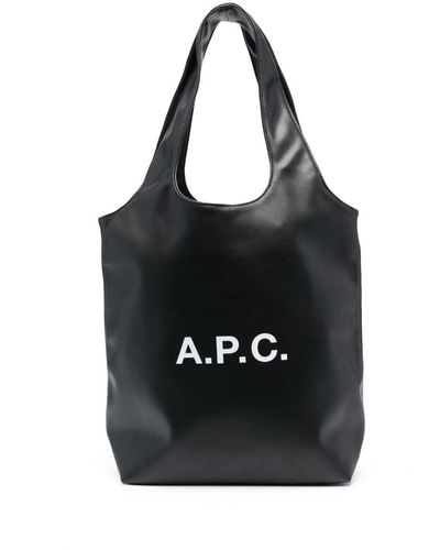 A.P.C. Ninon Small Tote Bag Bags - Black
