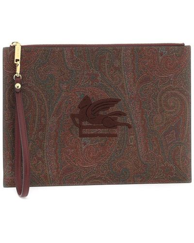 Etro Love Trotter Paisley Clutch - Brown