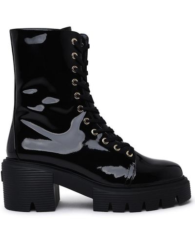 Stuart Weitzman Leather Soho Ankle Boot - Black
