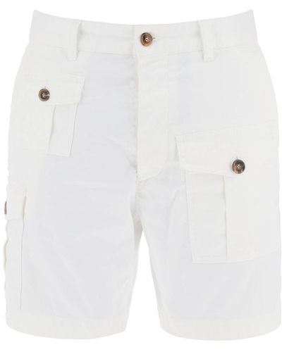 DSquared² Sexy Cargo Bermuda Shorts For - White