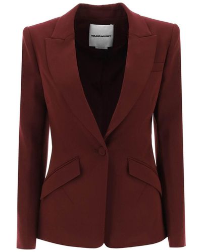 Roland Mouret Stretch Cady Single Breasted Blazer - Brown