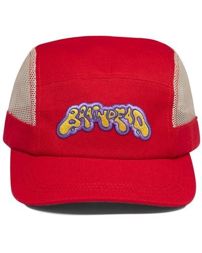 Brain Dead Cap With Mesh Panels - Red