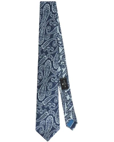 Etro All-over Paisley-print Tie - Blue
