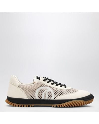 Stella McCartney Low Sneaker With S-Wave Mesh Panels - White