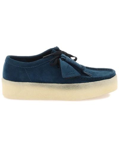 Clarks Wallabee Cup Lace Up Shoes - Blue