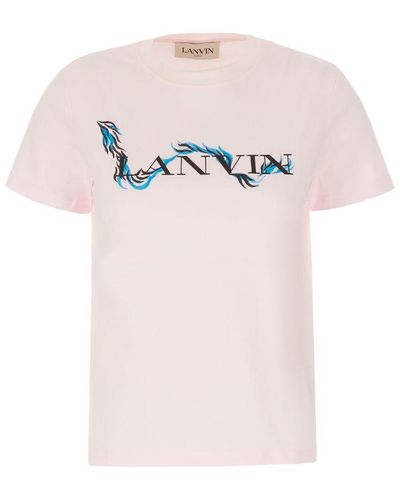 Lanvin T-Shirt With Logo - Pink