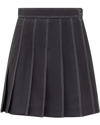 Thom Browne Mini Pleated Skirt. - Black