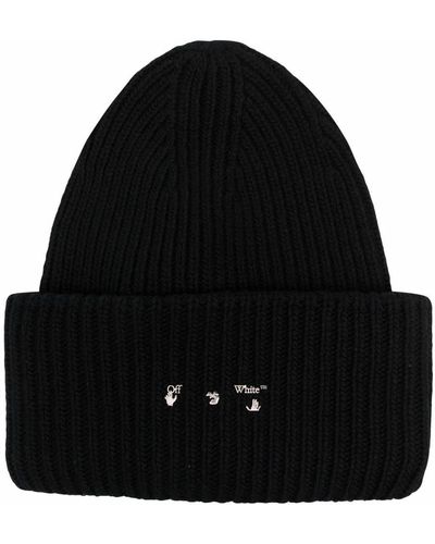 Off-White c/o Virgil Abloh Off- Ribbed Beanie With Hands Off Logo - Black
